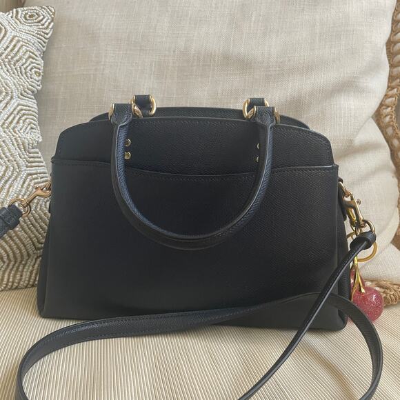 Coach Mini Lillie Carryall Satchel Navy Blue Leather | Crossbody Strap 91140 - Picture 4 of 8